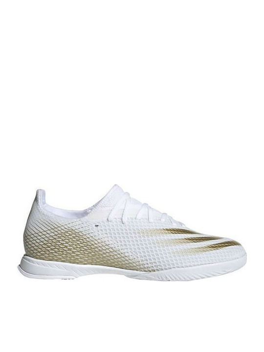 adidas X Ghosted.3 IN Football Shoes Hall Cloud White Met Gold Melange