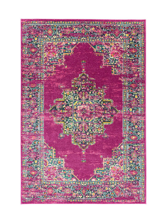 Asiatic London Medallion Rug Rectangular Fuchsia