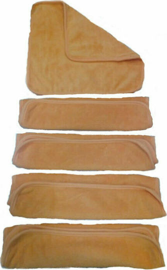 Double With Trim Shoulder Burp Cloths Orange 30x30cm. 5pcs