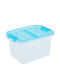 Homeplast Pin Plastic Storage Box with Lid Light Blue 30x40x23cm