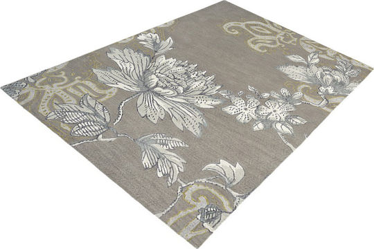 Wedgwood Fabled Floral Grey Handgefertigt Teppich Rechteckig Wolle Grey BC291519