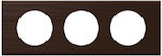 Legrand Celiane Horizontal Switch Frame 3-Slots Brown 069203