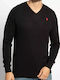 U.S. Polo Assn. Men's Long Sleeve V Neck Blouse Black 5216451894-199