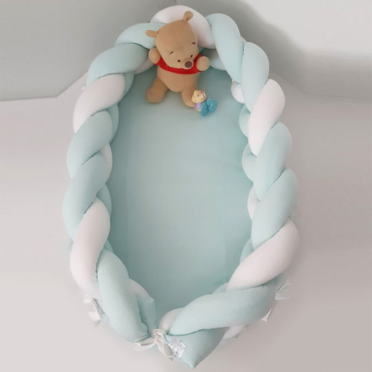 Baby Oliver Baby Nest With Detachable Tassel 200cm Mint/White