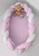 Baby Oliver Βρεφικό Μαξιλάρι Φωλιά White/PInk