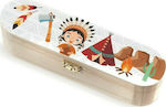 Christening Favor with Pencil Case Ινδιάνος made of Wood