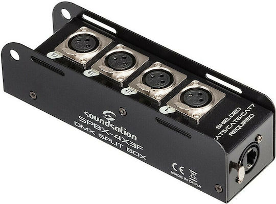 Soundsation SPBX-4X3F DMX Splitter for Lighting Console / 4 XLR Inputs and Connection Ethernet