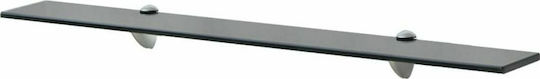vidaXL Επιτοίχια Ραφιέρα Μπάνιου Γυάλινη 80x10x0.8cm Μαύρη