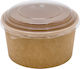 Intertan Disposable Salad Paper Bowl Kraft 18.5x18.5x6.5cm 50pcs