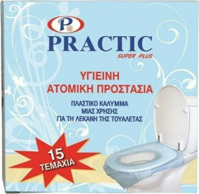 Practic Toilet Seat Covers Πλαστικά μιας Χρήσης 15pcs