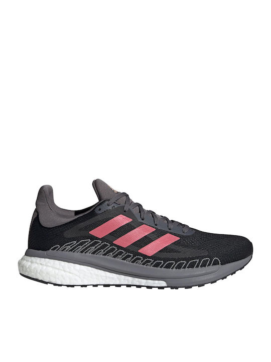 Adidas Solarglide ST 3 Ανδρικά Αθλητικά Παπούτσια Running Core Black / Signal Pink / Copper Metallic / Coral