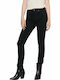 Only High Waist Women's Jean Trousers in Skinny Fit Black