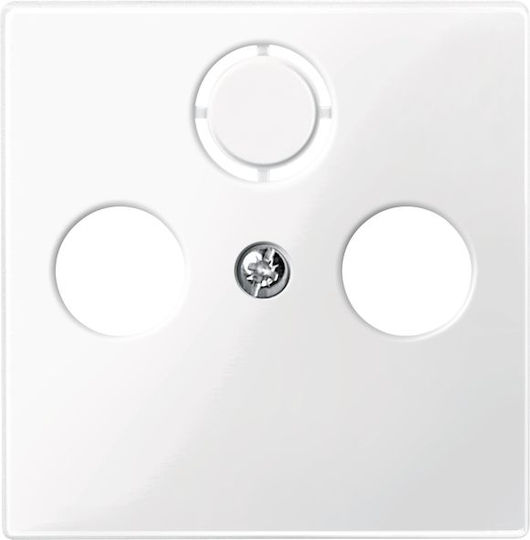 Schneider Electric Merten M-Plan TV-Antenna Socket Front TV-FM-SAT in White Color MTN296719