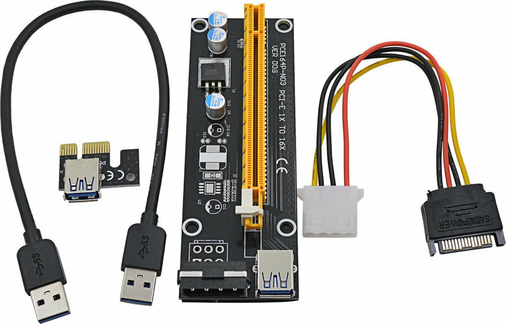 Riser Card Extension Cable & SATA 15pin Ver.003 Skroutz.gr