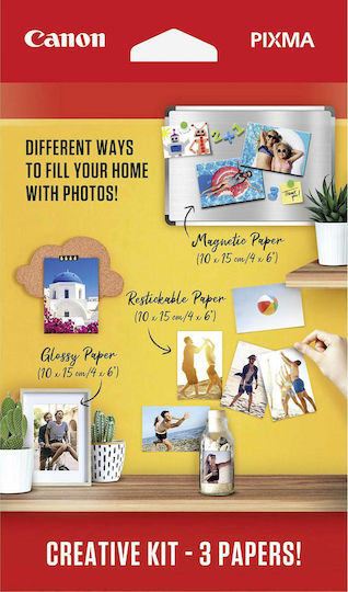 Canon MG101+RP-101PP201 Φωτογραφικό Χαρτί Pixma Creative Kit 2 A6 (10x15) για Εκτυπωτές Θερμικής Εξάχνωσης/Μεταφοράς 3 Φύλλα