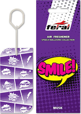 Feral Car Air Freshener Tab Pendand Speech Collection Musk