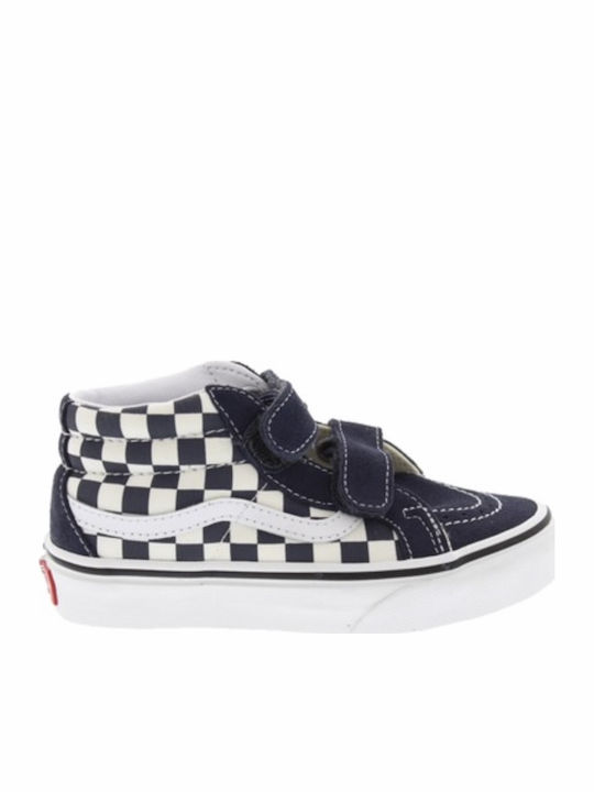 Vans Παιδικά Sneakers High Checkerboard Μαύρα