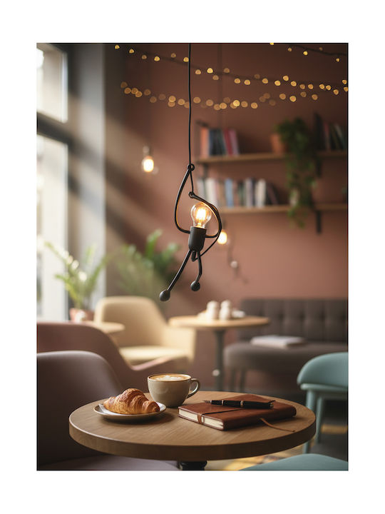 GloboStar Little Man Pendant Light Black with S...