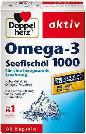 Doppelherz Omega-3 Ιχθυέλαιο 1000mg 80 κάψουλες