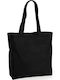 Westford Mill W125 Cotton Shopping Bag in Black color