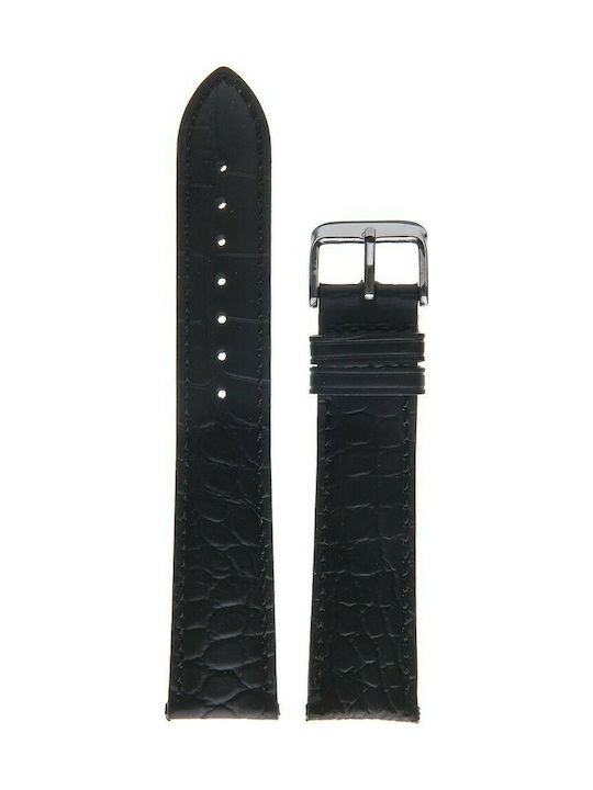 Tzevelion Leather Strap Black 18mm