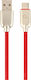 Cablexpert Premium rubber Редовна USB 2.0 Кабел USB-C мъжки - USB-A мъжки Червен 2м (CC-USB2R-AMCM-2M-R)