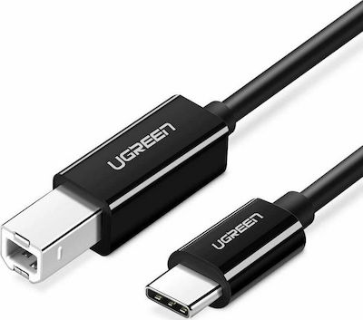 Ugreen USB 2.0 Cable USB-C male - USB-B male Black 2m (50446)