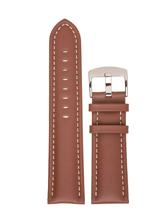 Tzevelion Leather Strap Tabac Brown 24mm