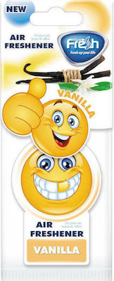 Fresh Way Car Air Freshener Tab Pendand Smiles Vanilla