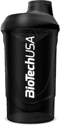 Biotech USA Wave Shaker Πρωτεΐνης 600ml Πλαστικό Μαύρο