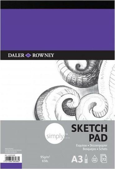 Daler Rowney Μπλοκ Σχεδίου Α3 95gr 72 Φύλλα A3 29.7x42cm