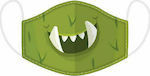 Puckator Reusable Face Covering Small 4-12 Ετών Monsters Green 1τμχ