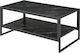 Rectangular Coffee Table Wooden Black L106xW50xH47cm.