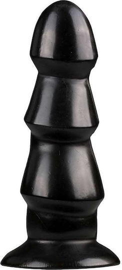All Black 3 Waves Anal Dildo Black 17cm