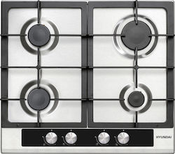Hyundai Εστία Υγραερίου Αυτόνομη 58x51.5εκ. Ασημί