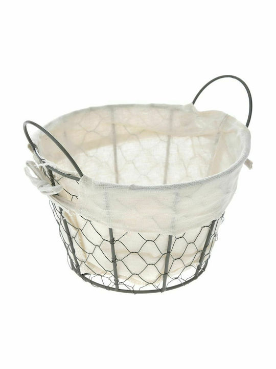 Metallic Decorative Basket 22x14cm Iliadis