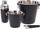 Excellent Houseware Excellent Houseware Cocktail Set from Stainless Steel Black 4 Pieces