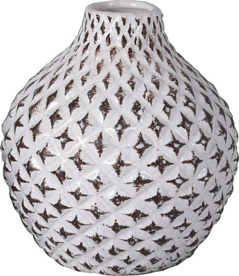 Vază Decorativă Ceramică Alb 20x20x20cm 1buc
