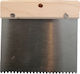 Herran Herran Tile Spatula Metallic Serrated 120mm with Wooden Handle 655205