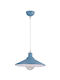 ArkoLight Kids Metallic Single Ceiling Light E27 Aluminum Blue 25W 30cm