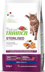 Natural Trainer Sterilised Dry Food for Adult Sterilized Cats with Salmon 10kg