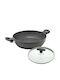 Pedrini Maori 1 Pan Mit Deckel aus Aluminium mit Steinbeschichtung 32cm