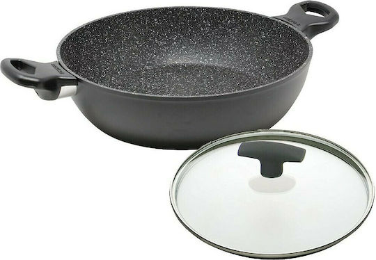 Pedrini Maori 1 Pan With Lid made of Aluminum with Stone Coating 32cm