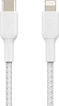 Belkin Braided USB-C to Lightning Cable 30W Λευκό 2m (CAA004bt2MWH)