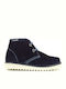 Kids Boots with Laces Navy Blue