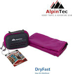 AlpinPro DryFast Handtuch Gesicht Mikrofaser Lila 50x30cm.