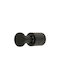 Pam & Co Single Wall-Mounted Bathroom Hook ​2.2x2.2cm Black