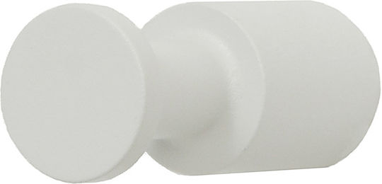 Pam & Co Cârlig de Baie Simplu cu șuruburi ​2.2x2.2cm Alb