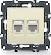 Aca Prime Front Double Network Socket RJ45 Cat6...