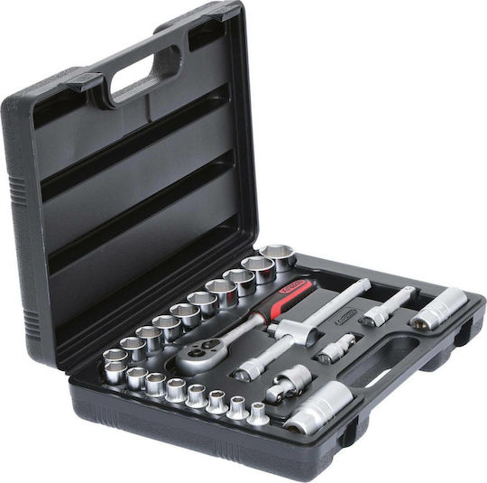 Ks Tools Set de chei tubulare și clichet 3\8" 26buc